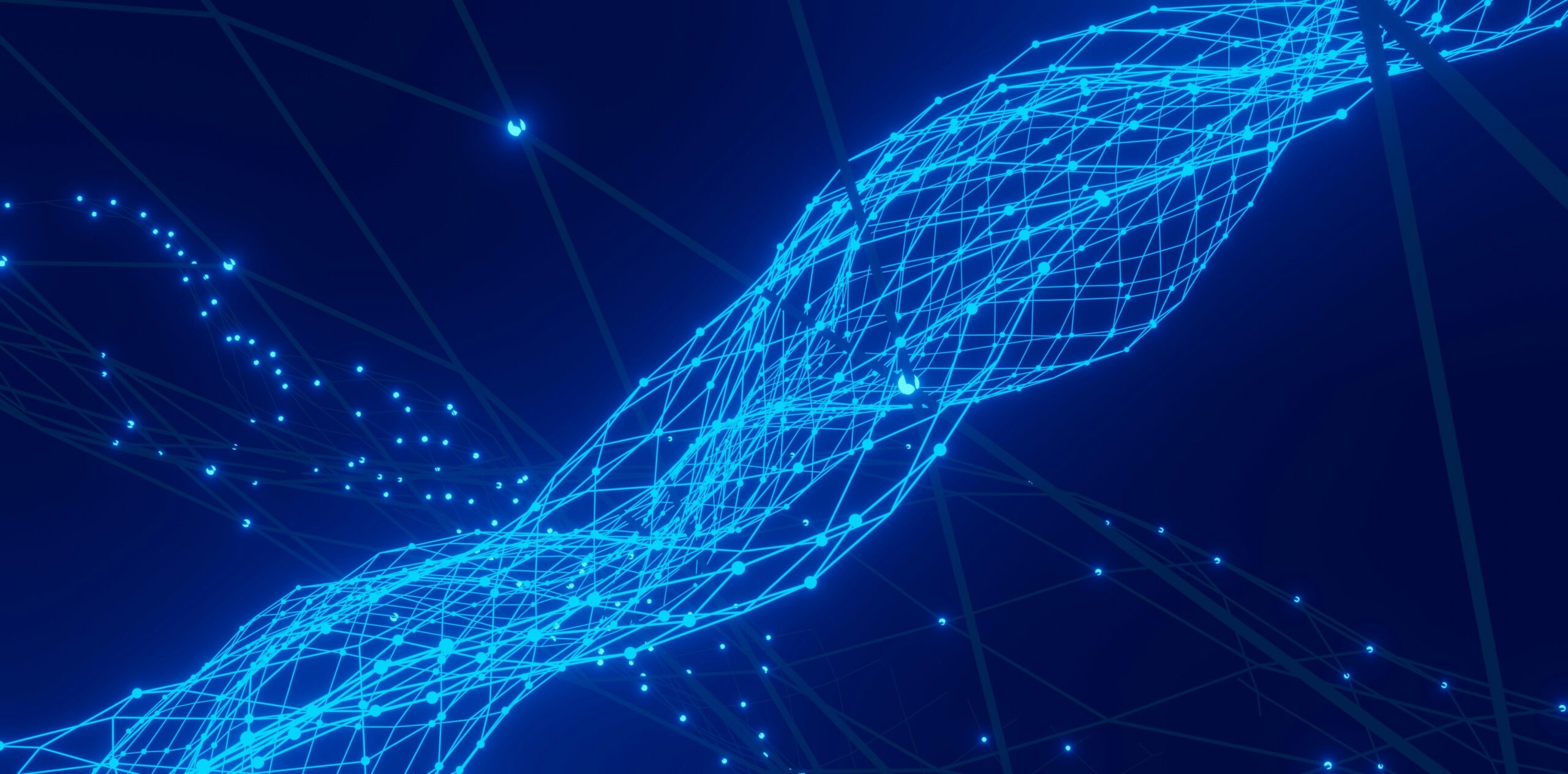 Abstract network light trails